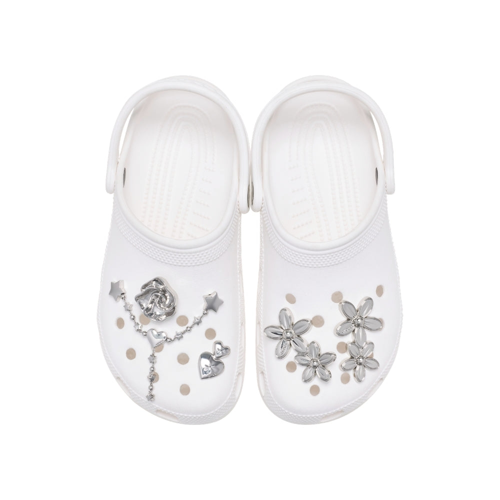 JIBBITZ™ SILVER META FLORAL 5 PACK