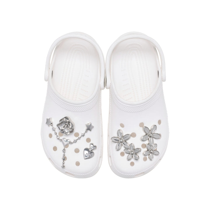 JIBBITZ™ SILVER META FLORAL 5 PACK