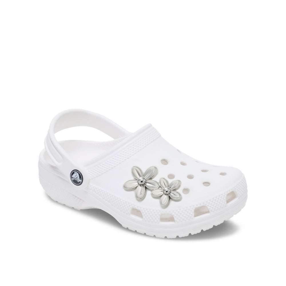 JIBBITZ™ SILVER DOUBLE FLOWER CLUSTER