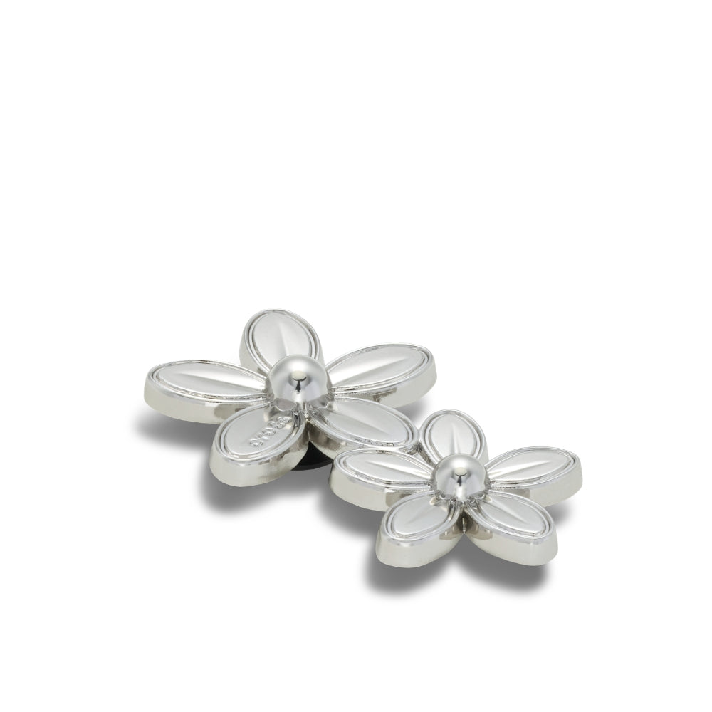 JIBBITZ™ SILVER DOUBLE FLOWER CLUSTER