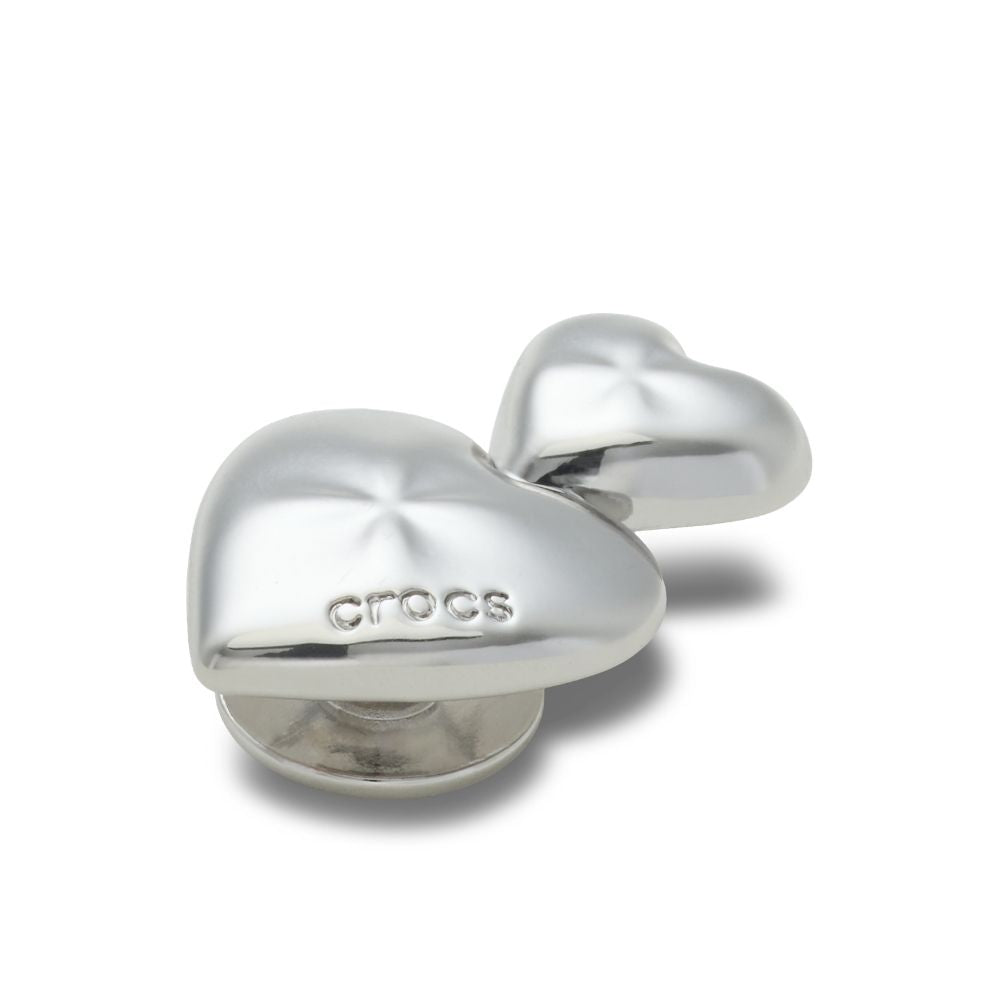 ตัวติดรองเท้า JIBBITZ™ SILVER DOUBLE HEART