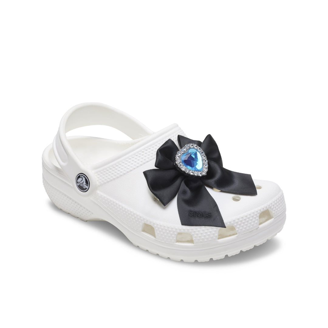 ตัวติดรองเท้า JIBBITZ™ MEGA BLACK BOW WITH GEMS