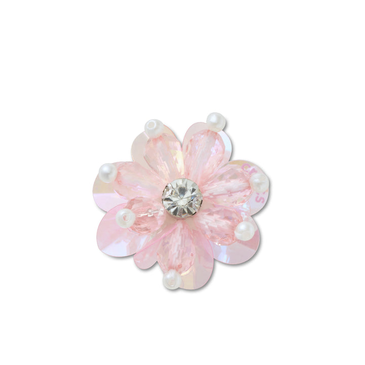 ตัวติดรองเท้า JIBBITZ™ PINK SEQUIN AND PEARL FLOWER
