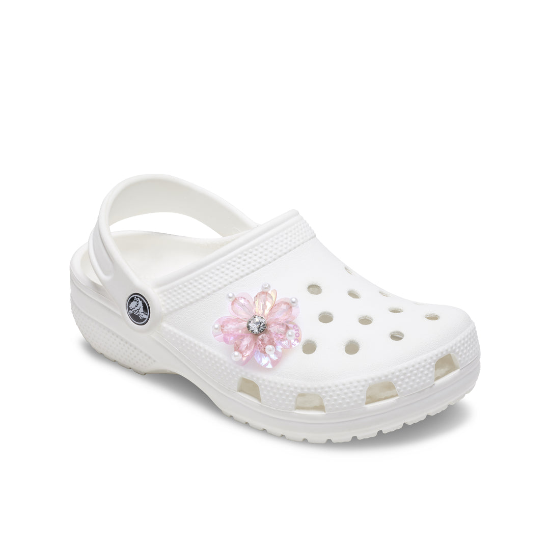 ตัวติดรองเท้า JIBBITZ™ PINK SEQUIN AND PEARL FLOWER