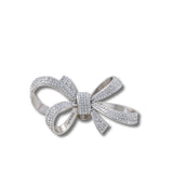 ตัวติดรองเท้า JIBBITZ™ SILVER GEM BOW CHARM