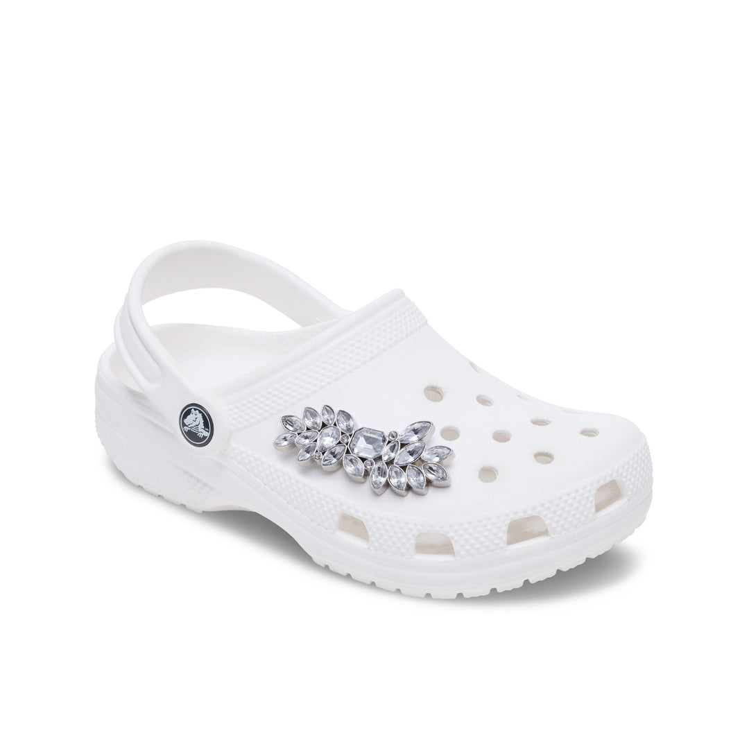 JIBBITZ™ SILVER LEAF GEM CHARM