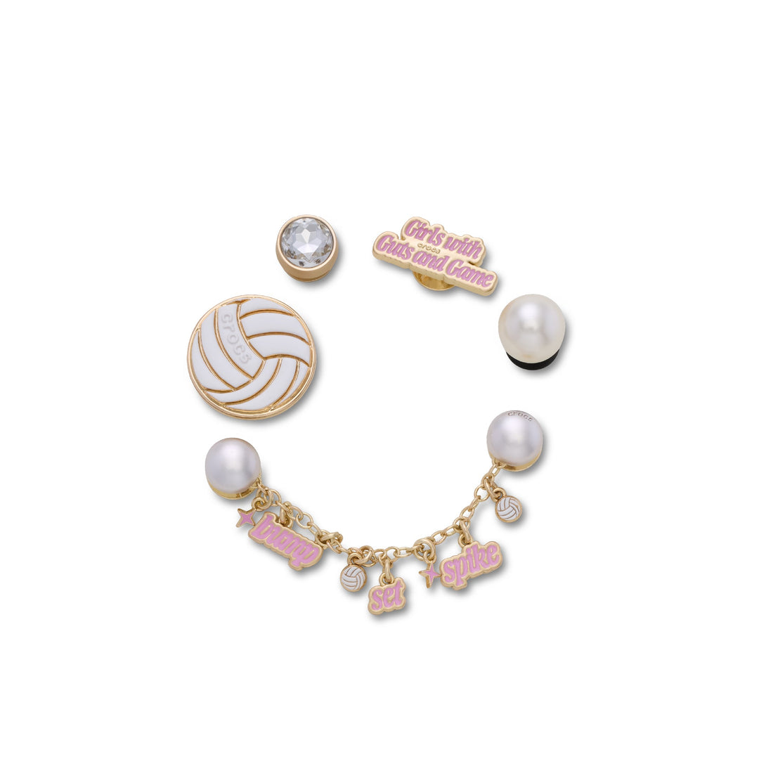 ตัวติดรองเท้า JIBBITZ™ VOLLEYBALL BLING 5 PACK