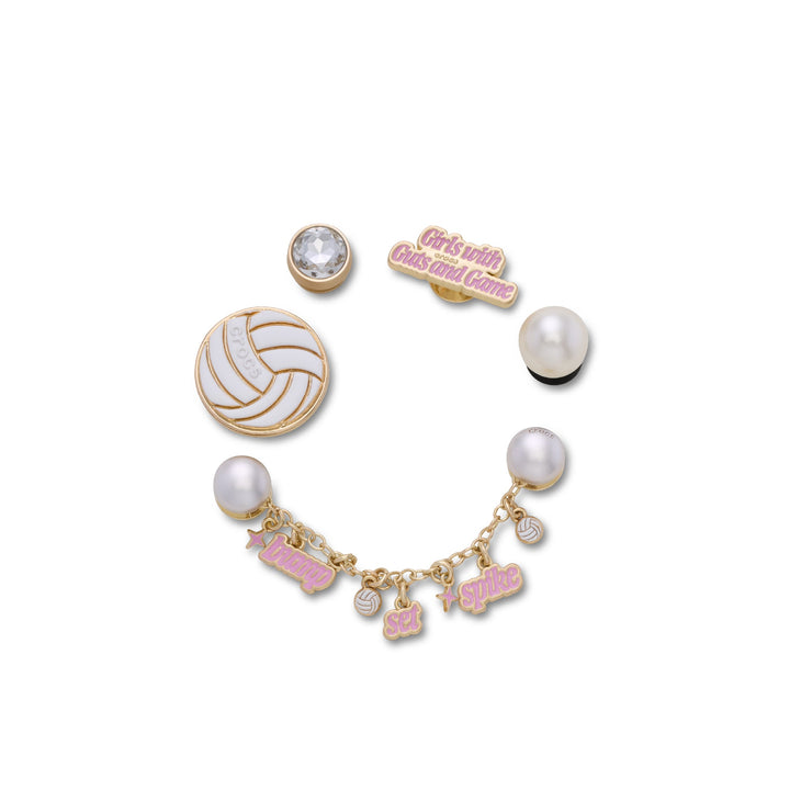 ตัวติดรองเท้า JIBBITZ™ VOLLEYBALL BLING 5 PACK