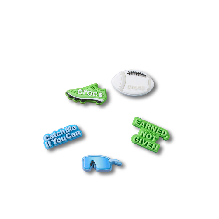 ตัวติดรองเท้า JIBBITZ™ NEON DRIP FLAG FOOTBALL 5 PACK