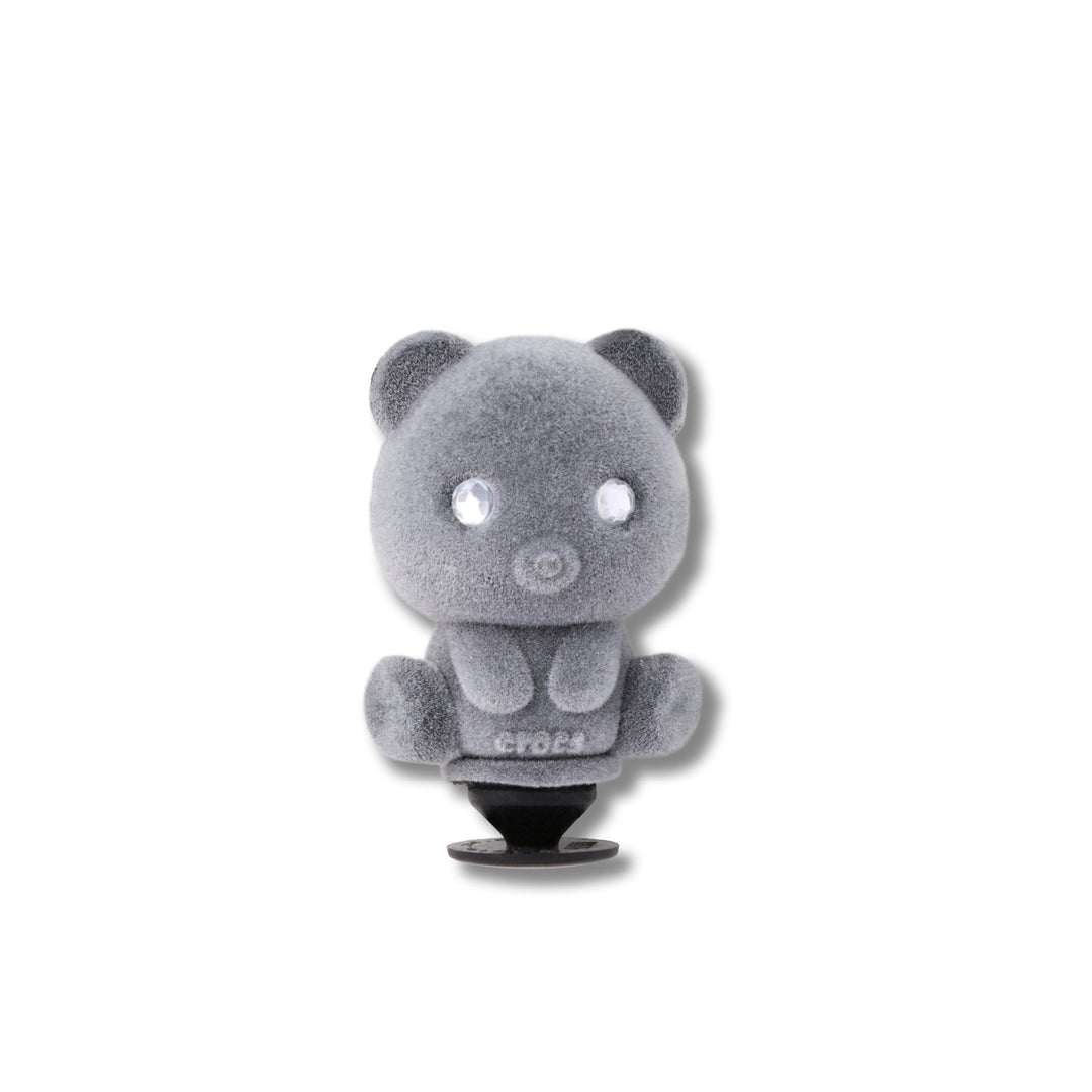 ตัวติดรองเท้า JIBBITZ™ RHINESTONE FLOCKED BEAR