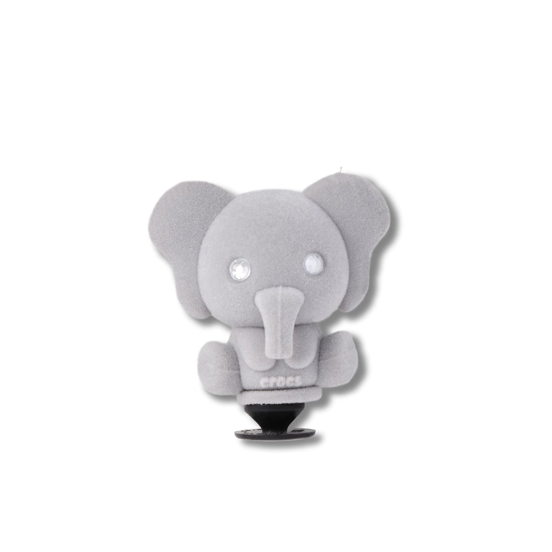 ตัวติดรองเท้า JIBBITZ™ RHINESTONE FLOCKED ELEPHANT