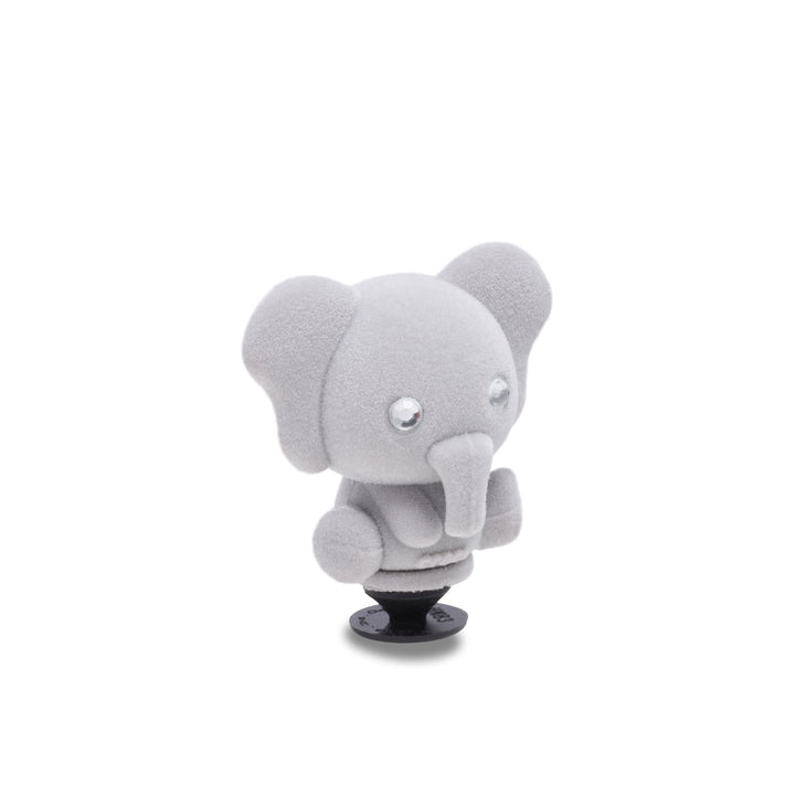 ตัวติดรองเท้า JIBBITZ™ RHINESTONE FLOCKED ELEPHANT