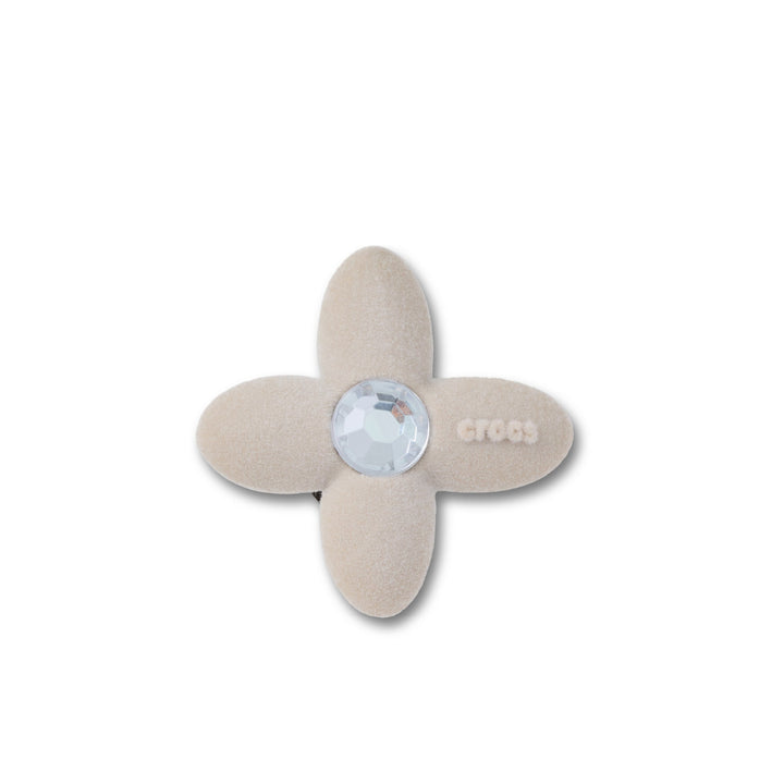 ตัวติดรองเท้า JIBBITZ™ RHINESTONE FLOCKED 4 PETAL FLOWER