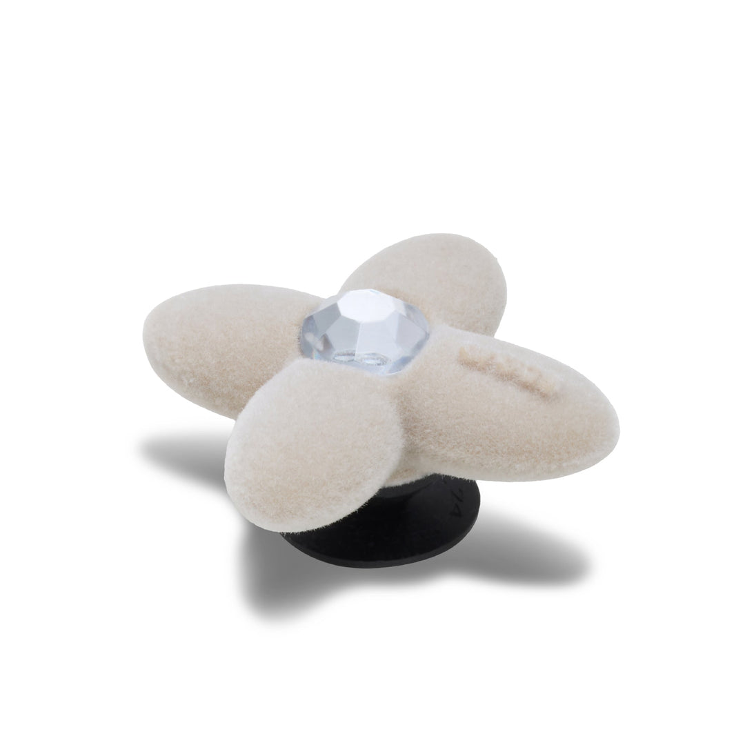 ตัวติดรองเท้า JIBBITZ™ RHINESTONE FLOCKED 4 PETAL FLOWER