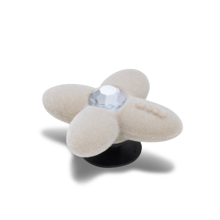ตัวติดรองเท้า JIBBITZ™ RHINESTONE FLOCKED 4 PETAL FLOWER