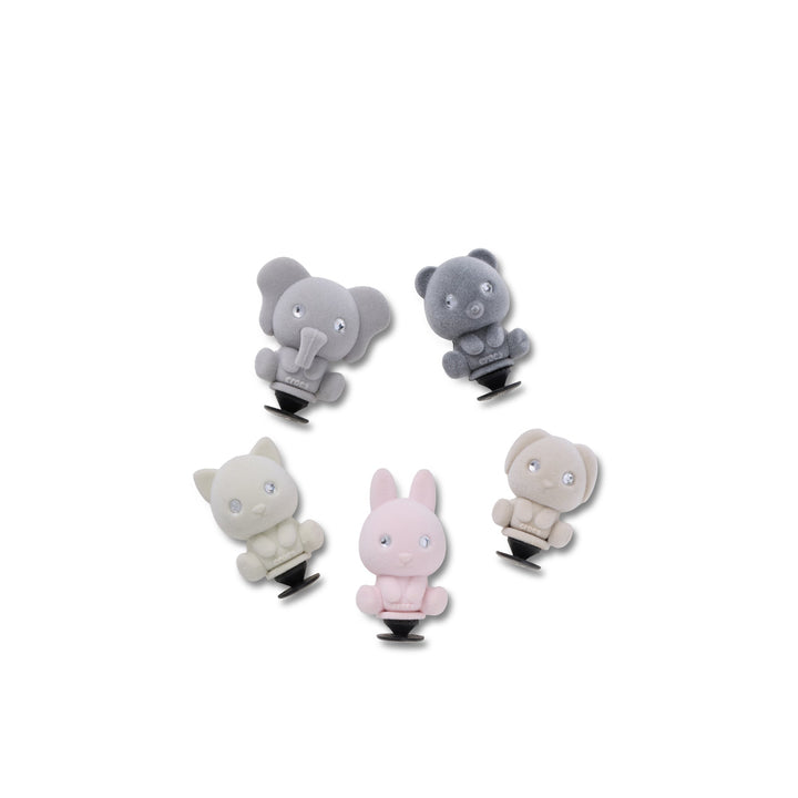 ตัวติดรองเท้า JIBBITZ™ RHINESTONE FLOCKED ANIMAL 5 PACK