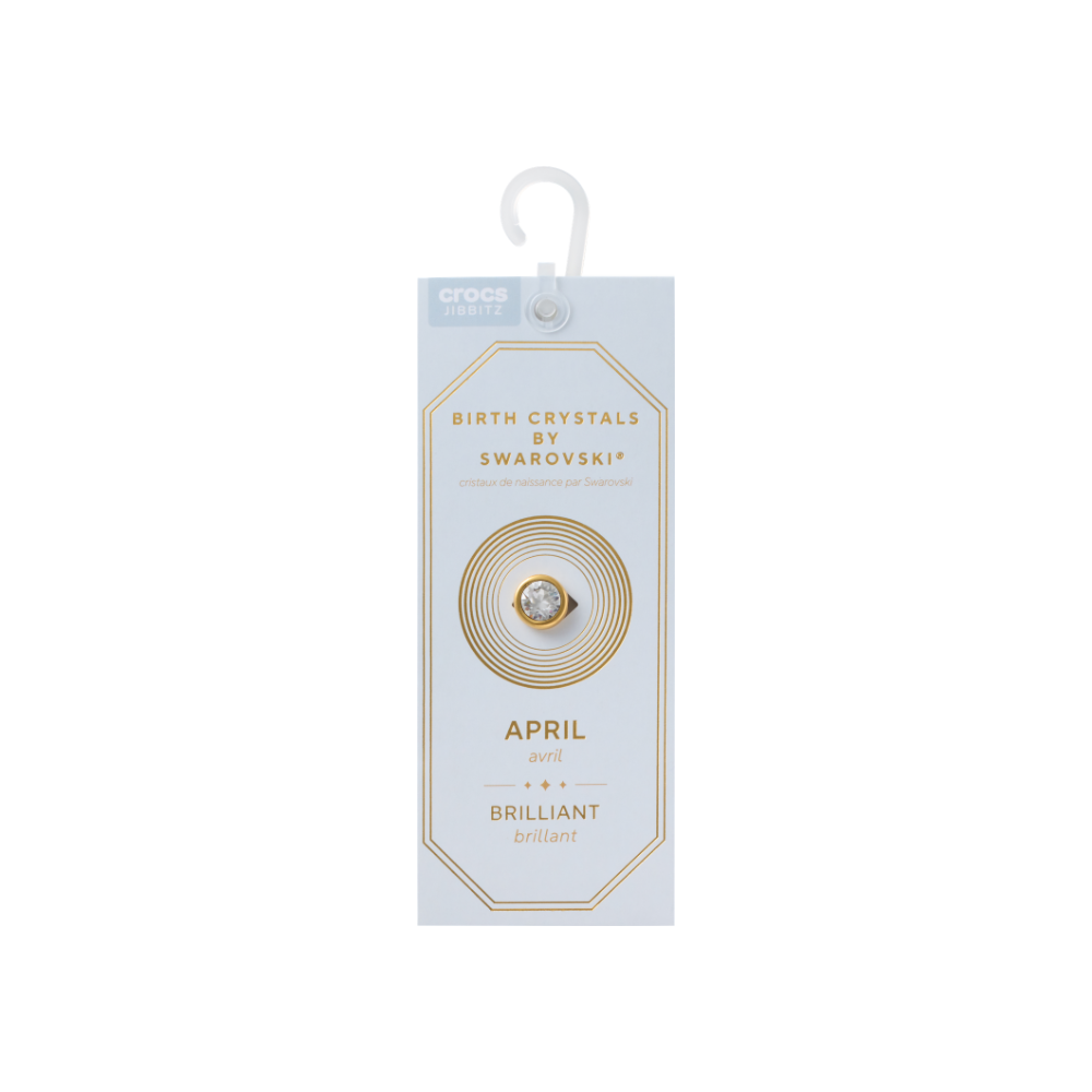 ตัวติดรองเท้า JIBBITZ™ APRIL BIRTHSTONES WITH SWAROVSKI® CRYSTALS