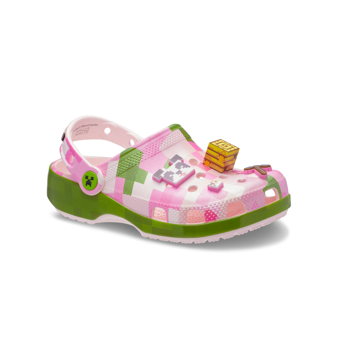 รองเท้าลำลองเด็ก MINECRAFT PINK CLASSIC CLOG