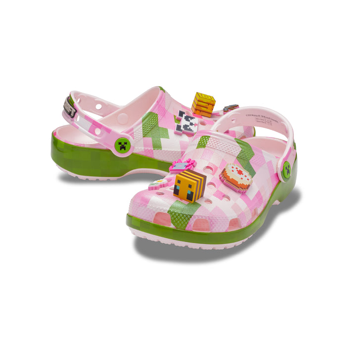 รองเท้าลำลองเด็ก MINECRAFT PINK CLASSIC CLOG