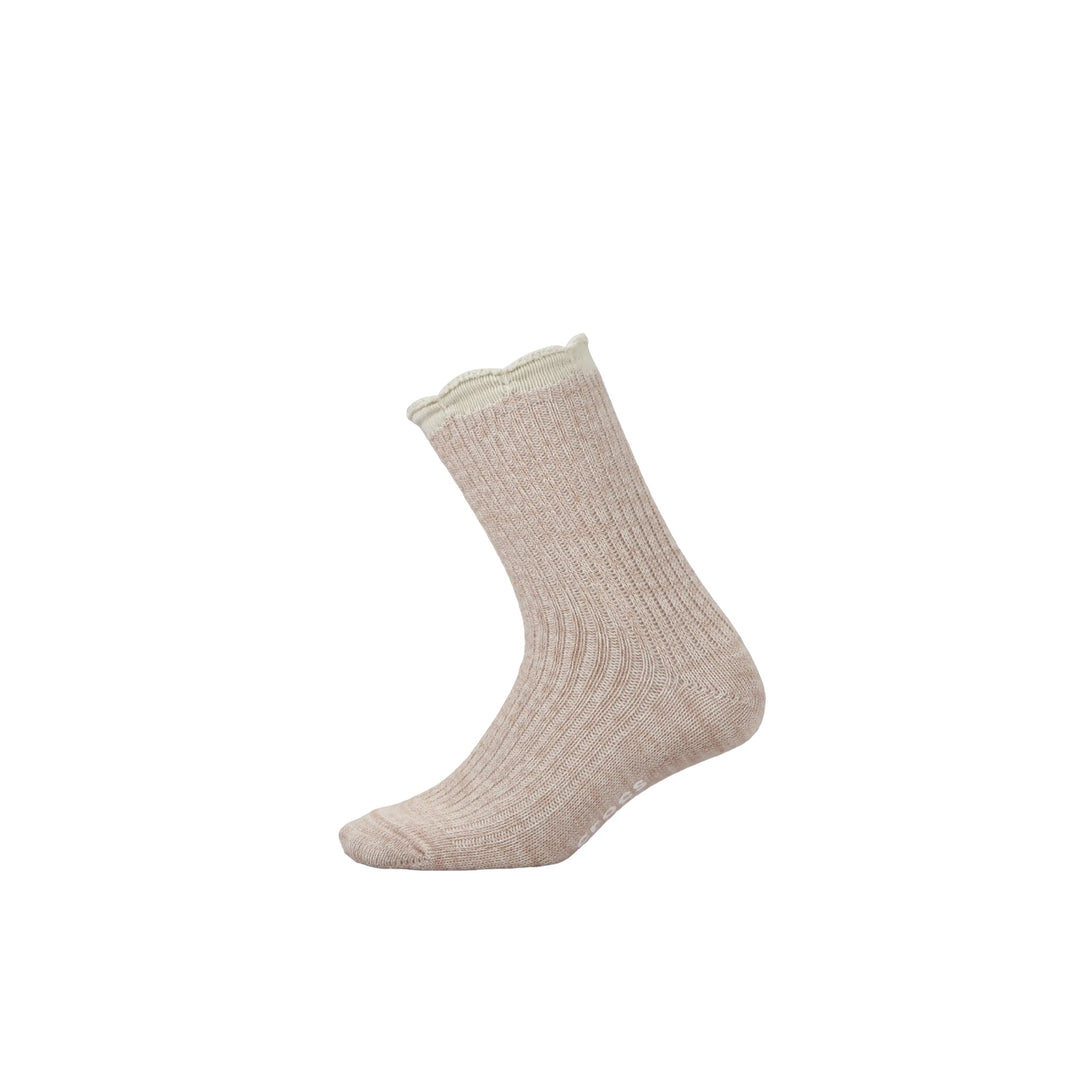 ถุงเท้า WINTER WEIGHT SWEATER KNIT SCALLOP CREW SOCKS 2 PACK